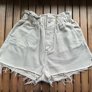 Zara khaki jean shorts